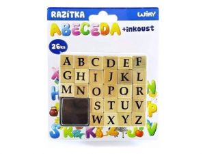 Razítka W003099 abeceda 26ks + inkoust