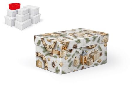 Krabice dárková vánoční B-V012-B 18x11x9cm