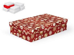 Krabice dárková vánoční A-V012-D 30x19x7cm