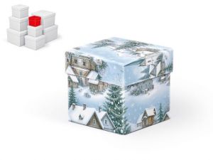 Krabice dárková vánoční C-V010-A  8x8x8cm