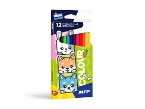 Pastelky MFP 12 ks triangular s ořezávátkem COLOUR