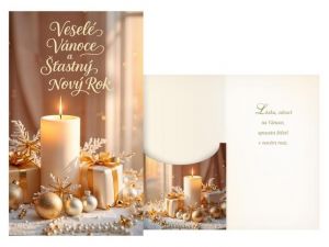 Přání vánoční s klopou na peníze V24-506 H