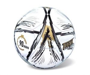 Míč fotbalový, velikost 5, stříbrno-zlatý