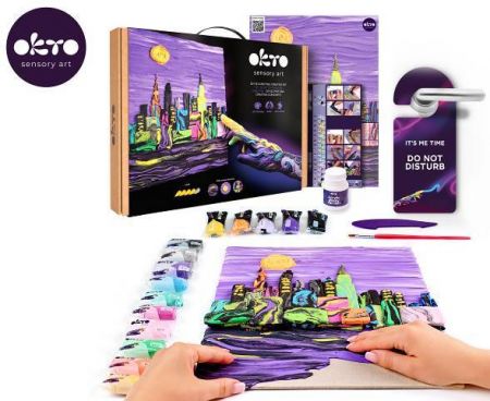 OKTO Malování hmotou motiv &quot;#Skyline - New York&quot; 30x40 cm