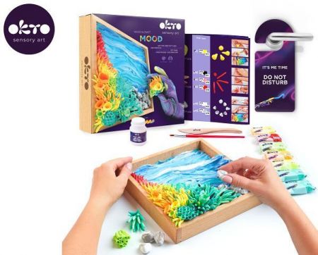 OKTO 3D Obraz modelovací set motiv "Klidný oceán" 21x21 cm