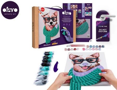 OKTO Malba a 3D modelování obraz "Fashion Corgi" 30x40 cm