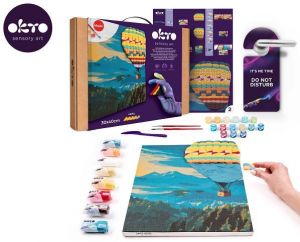 OKTO Malba a 3D modelování obraz &quot;Hot Air Balloon Flight&quot; 30x40 cm