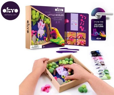 OKTO Modelování Malý svět v rámečku motiv "Netopýr" 21x21 cm