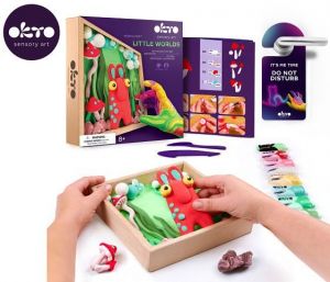 OKTO Modelování Malý svět v rámečku motiv &quot;Skřítek&quot; 21x21 cm