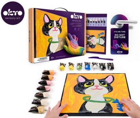 OKTO Malování hmotou podle čísel &quot;Kočka&quot; 29x29 cm