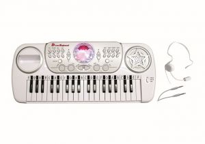 Klávesy s disco koulí a mikrofonem 50x21 cm - II. jakost