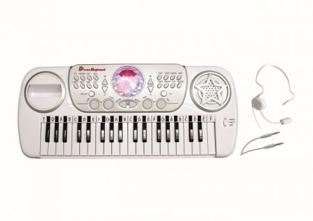 Klávesy s disco koulí a mikrofonem 50x21 cm - II. jakost