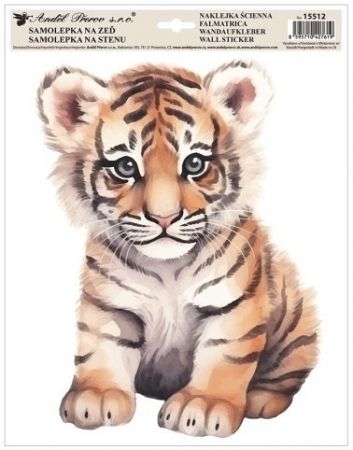 Samolepka na zeď barevná Tygr 30 x 42 cm