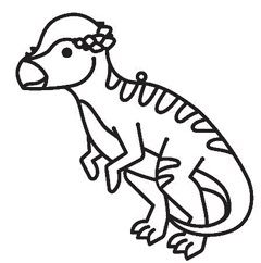 Závěsná sklíčka k vybarvení barvami na sklo cca 8 cm - 93. PACHYCEPHALOSAURUS
