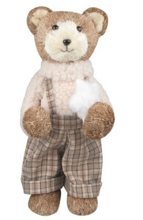 Medvěd ze sisálových vláken na postavení 17 x 36 x 16 cm