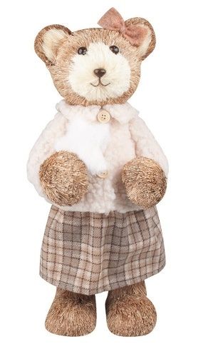 Medvědice ze sisálových vláken na postavení 17 x 36 x 16 cm