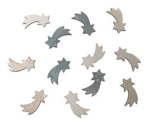 Komety dřevěné 4 cm, 12 ks v sáčku