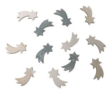 Komety dřevěné 4 cm, 12 ks v sáčku