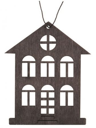 Domek dřevěný 10 x 12 x 0,3 cm černý