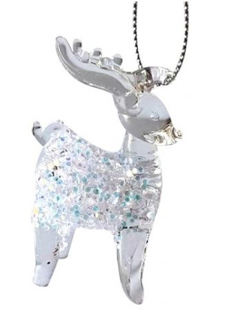 Kozoroh skleněný na zavěšení 3,5 x 6 x 2 cm