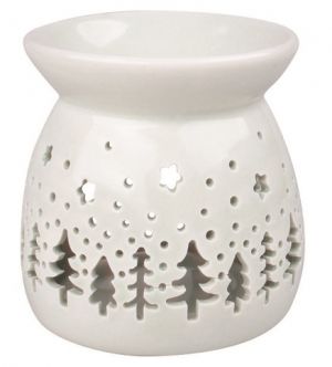 Aromalampa zimní les porcelánová 10 x 9,5 x 10 cm