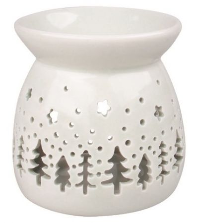 Aromalampa zimní les porcelánová 10 x 9,5 x 10 cm