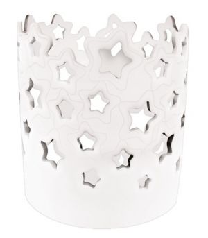 Svícen porcelánový Hvězdy 11 x 13,5 x 11 cm