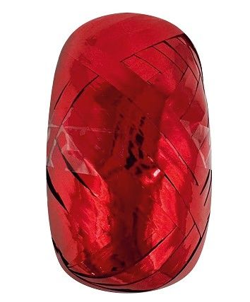Stuha dárková červená lesklá 0,5 cm x 30 m