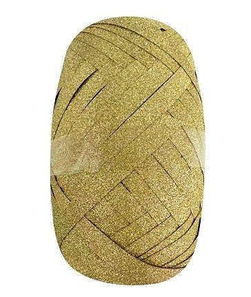 Stuha dárková se zlatým glitrem 0,5 cm x 30 m