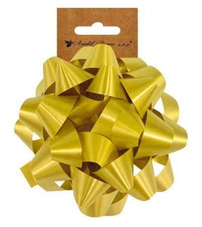 Rozeta dárková samolepicí zlatá 13 x 7 x 13 cm