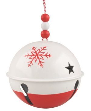 Rolnička kovová na zavěšení o 10 cm bílá