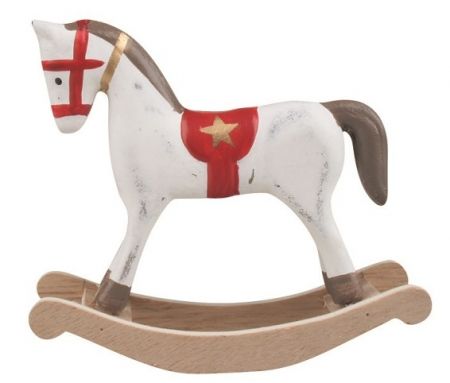 Houpací kůň dřevěný na postavení 12 x 11 x 4 cm