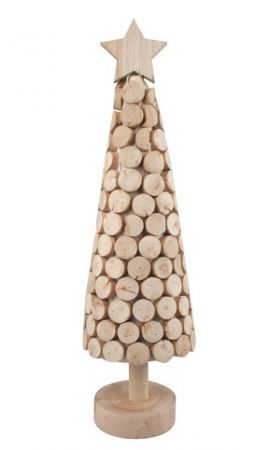 Strom z dřevěných koleček o 14 x 50 cm