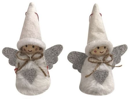 Anděl bílý na zavěšení 9,5 cm