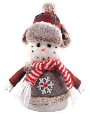 Sněhulák v ušance 18 x 26 x 10 cm na postavení