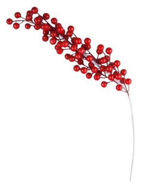 Větvička červených bobulí 9 x 57 x 6 cm