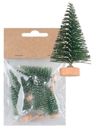 Umělé stromky o 3 x 6 cm, 6 ks v sáčku