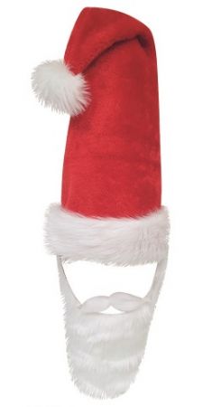 Santovská čepice s vousy, obvod 60 cm, délka čepice 70 cm, délka vousů 25 cm