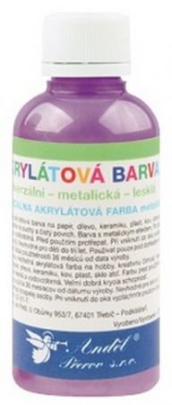 Univerzální akrylová barva lesklá, základní odstín 50 g - 19. FIALOVÁ