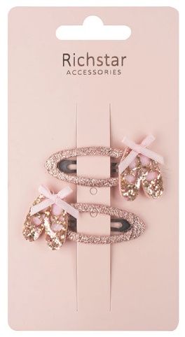 Sponky do vlasů - taneční botičky s glitry 5,5 x 3 x 0,5 cm, 2 ks