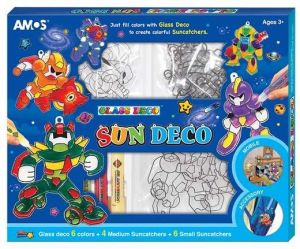 Barvy na sklo sada 6 barev 10,5 ml + 10 sklíček ROBOTI