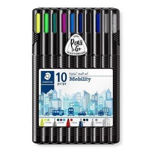 Psací sada &quot;Triplus Mobility”, pera, linery, pravítko, STAEDTLER 34 SB10MS