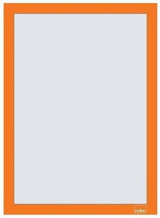 Rám na plakáty, oranžová, A4, nástěnný, plastový rám, 2 ks/balení, NOBO 1915695