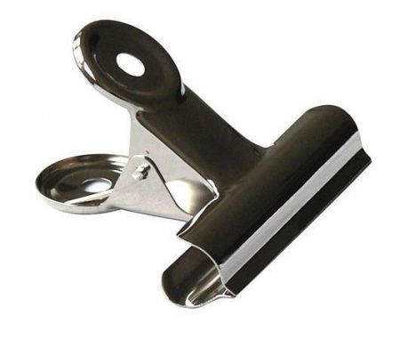 Klip na dokumenty, stříbrná, 75 mm, kov, 6 ks/balení, HGA1754