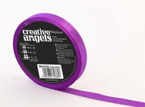 Saténová stuha, fialová, 12 mm x 32 m, IBH2758