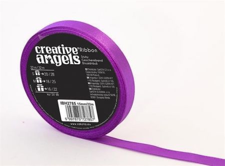 Saténová stuha, fialová, 12 mm x 32 m, IBH2758
