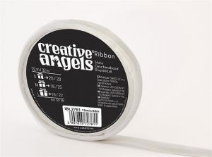 Saténová stuha, stříbrná, 12 mm x 32 m, IBL2761