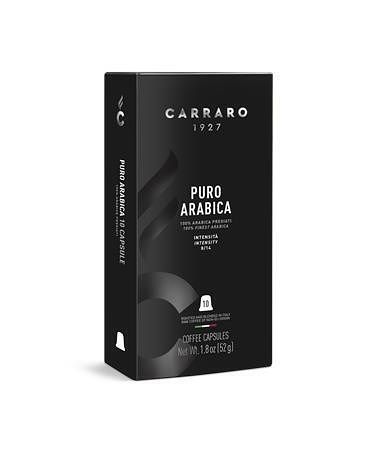 Kávové kapsle "Puro Arabica", kompatibilní s Nespresso, 10 ks, CARRARO CAR040