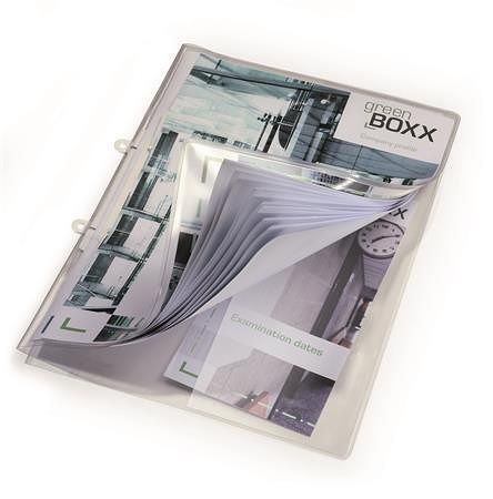 Prezentační složka, transparentní, PP, A4, s děrováním, 25 ks/balení, DURABLE 251219