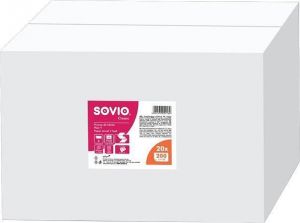 Papírové ručníky, bílá, 2-vrstvé, skládané V, 200 útržků, 21 x 25 cm, SOVIO PP20870